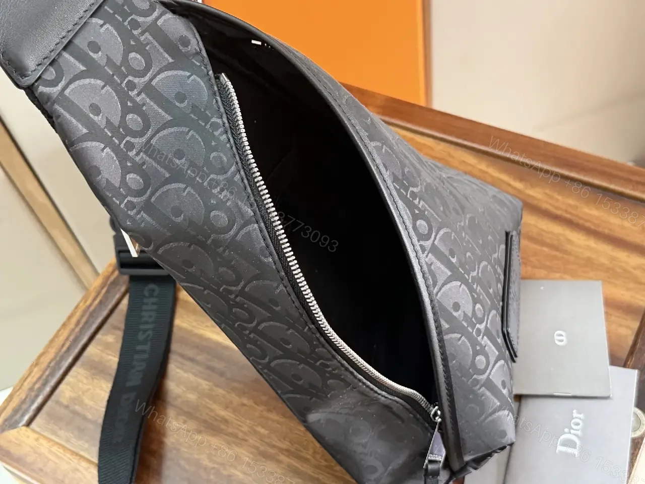 View 3 of Structured Pattern Sling Bag: Modern, Hands-Free Luxury
