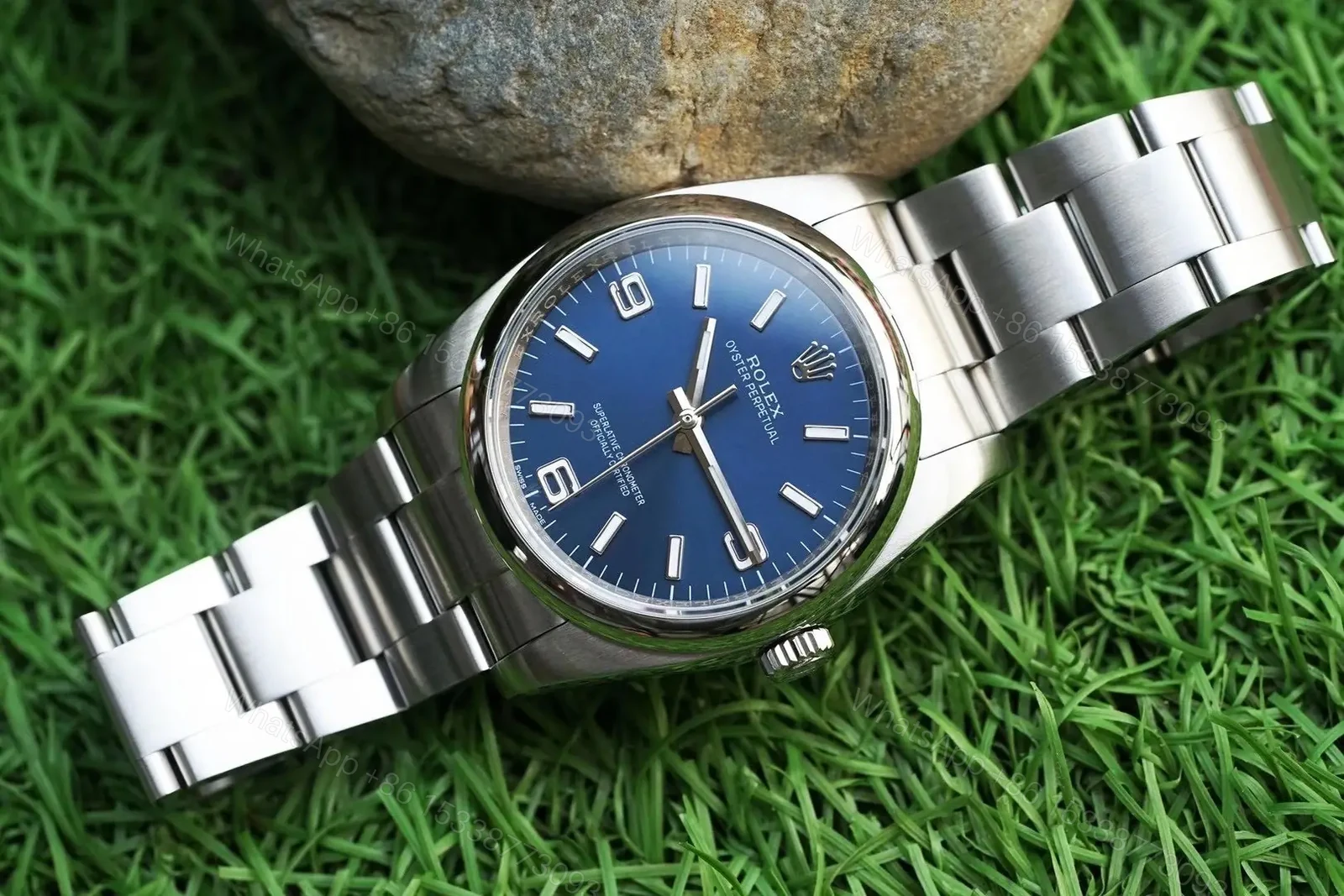 View 5 of Fake Rolex Oyster Perpetual Blue Dial Best Oyster Bracelet 36MM 116000-0002