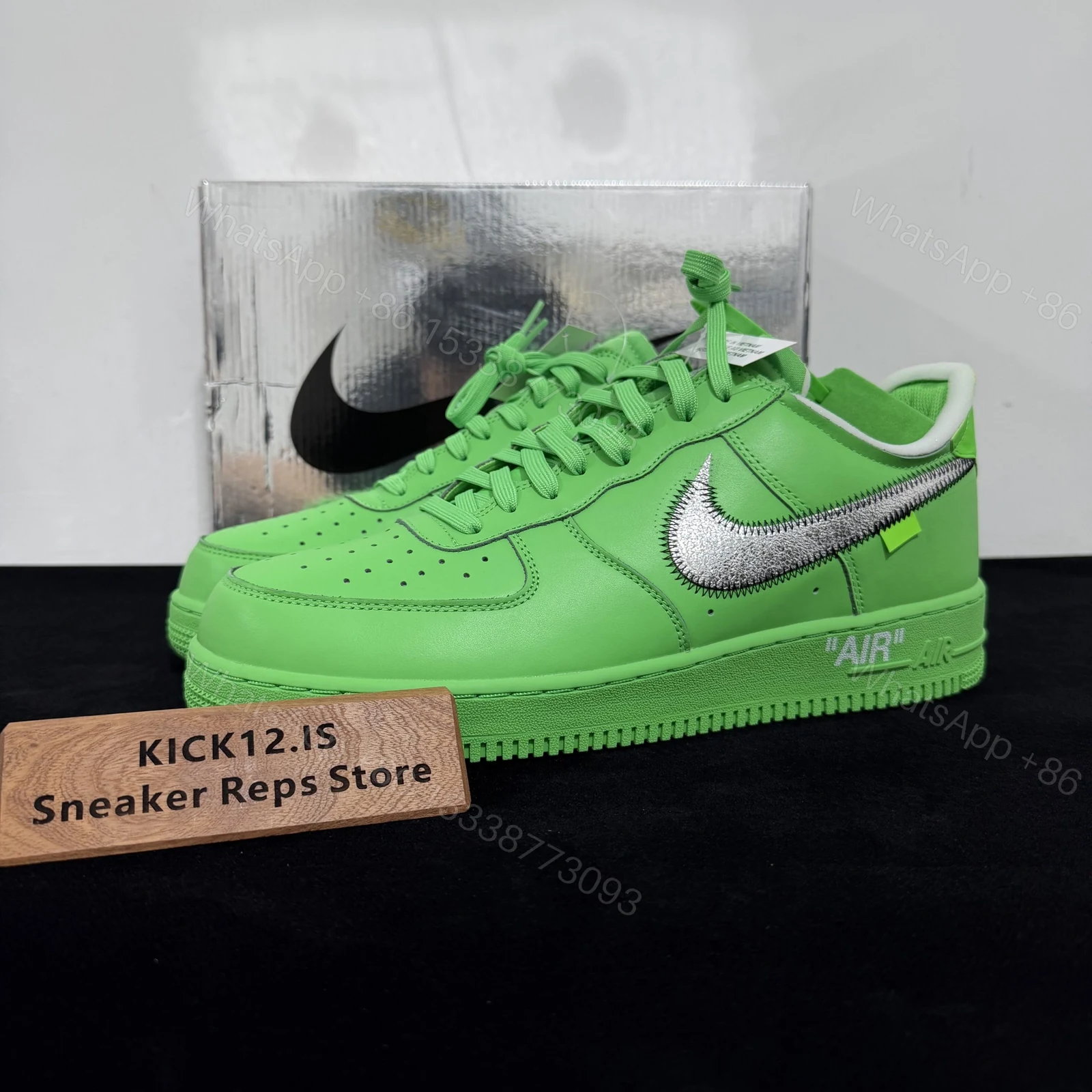 Off-White x Nike Air Force 1 Low Green Replicas — view 1