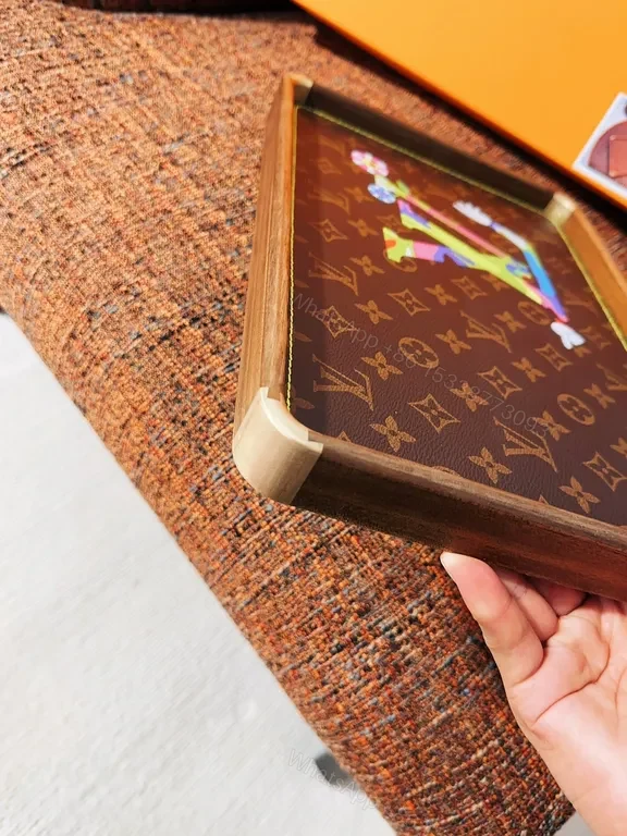View 6 of Monogram LV Tray Desk Accessory â€” Brass Frame, Top Guarded