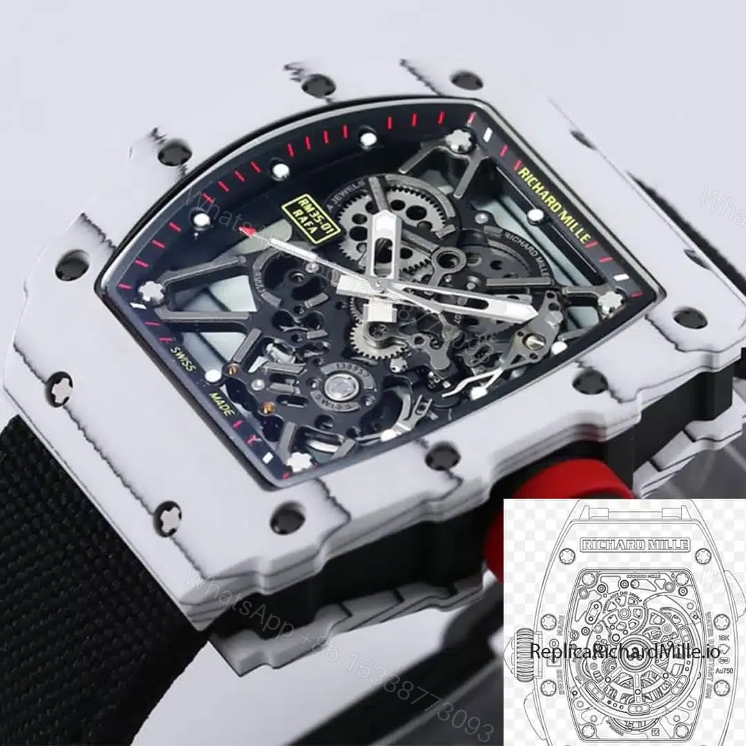 View 8 of Replica Richard Mille RM35-01 BBR Factory Black Strap