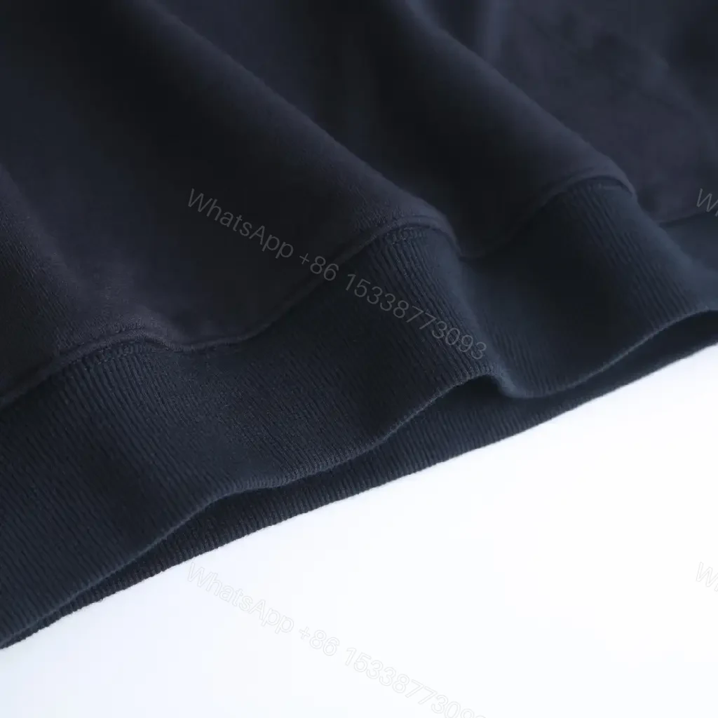 View 3 of Navy Fendi-Embroidered Graphic Hoodie, Luxe Cotton-Blend