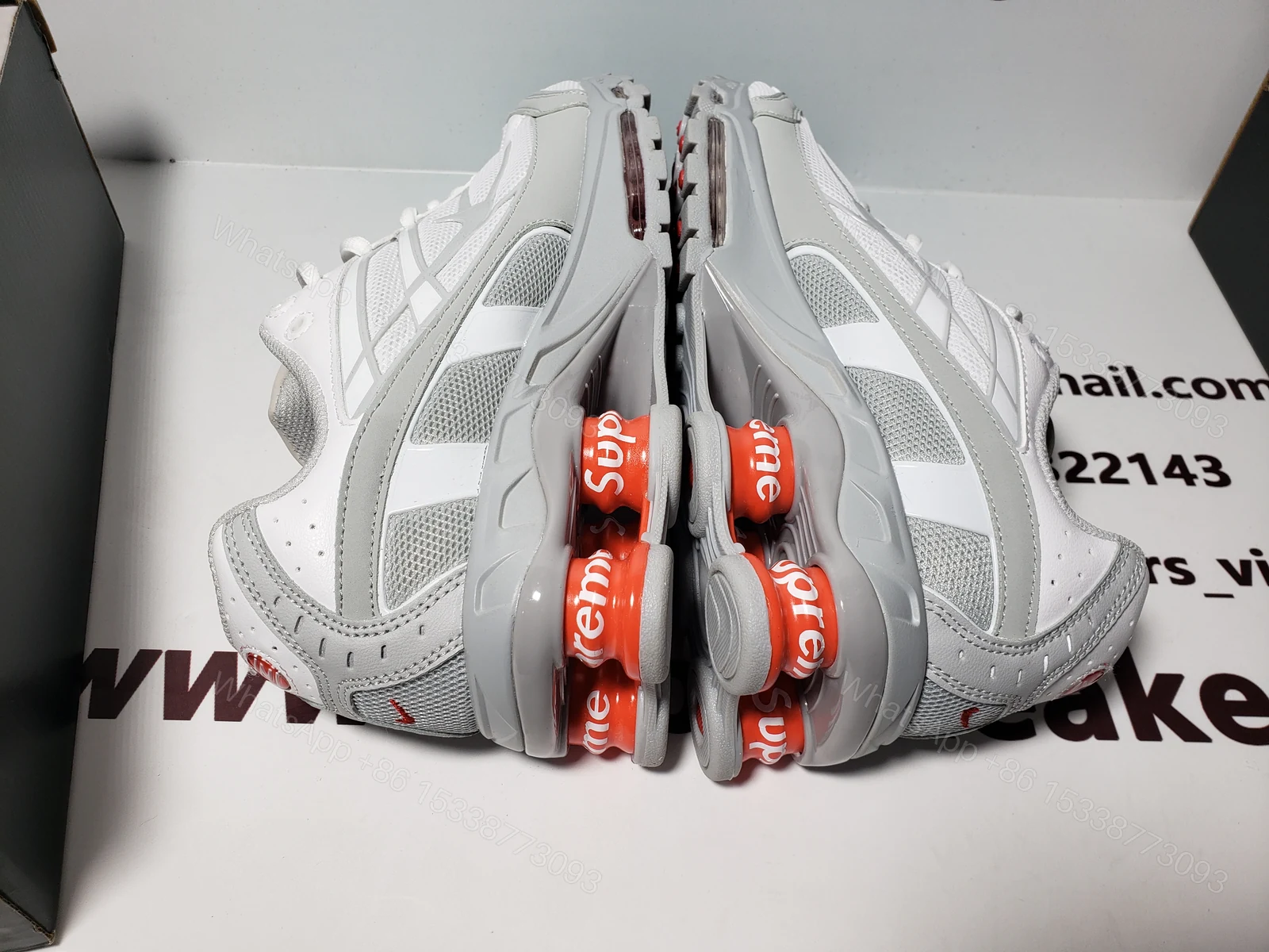 View 3 of Supreme x nike shox ride 2 white