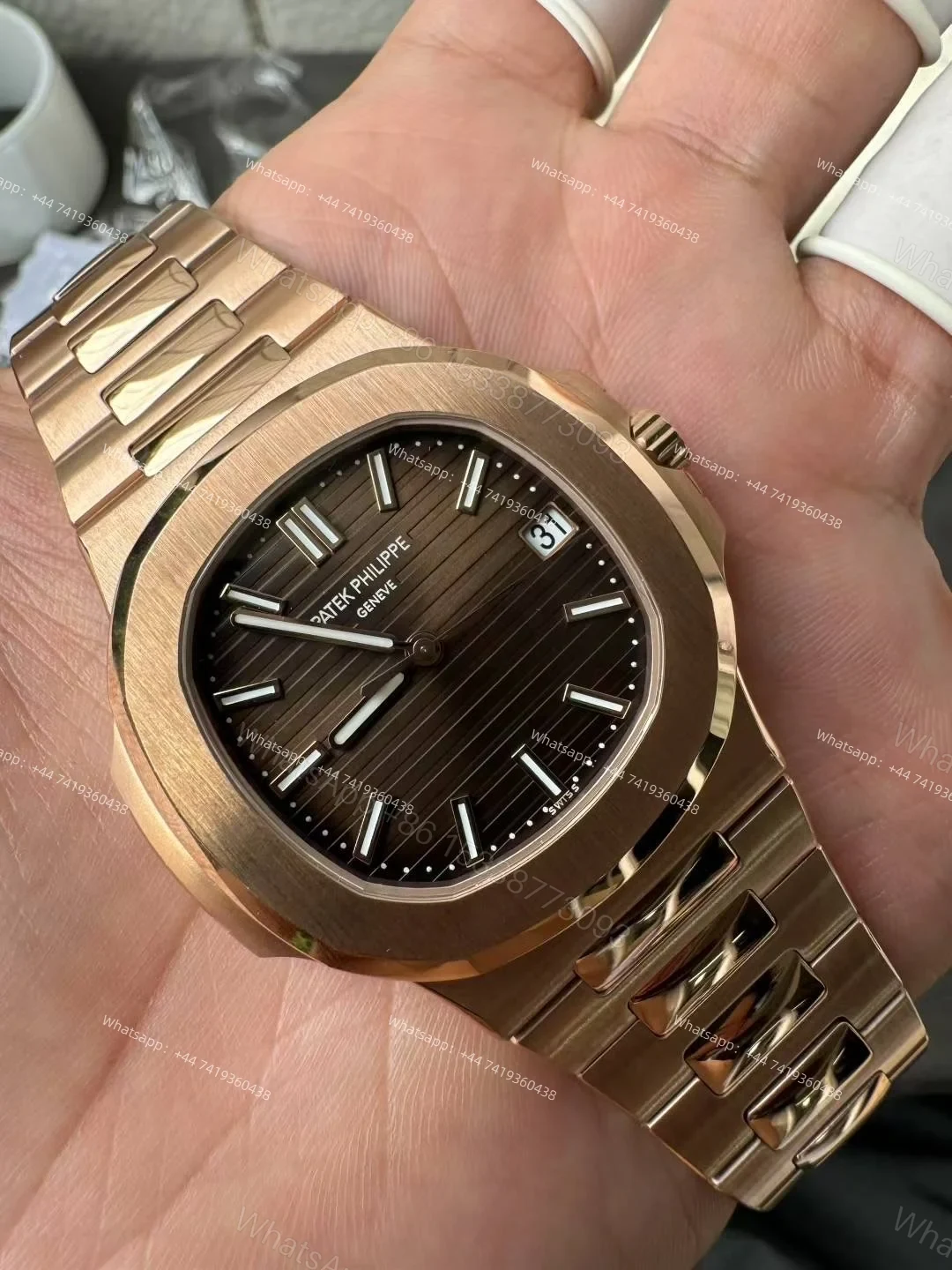 View 8 of Patek Philippe Super Clone Nautilus 5711 Rose Gold Brown Dial 40MM