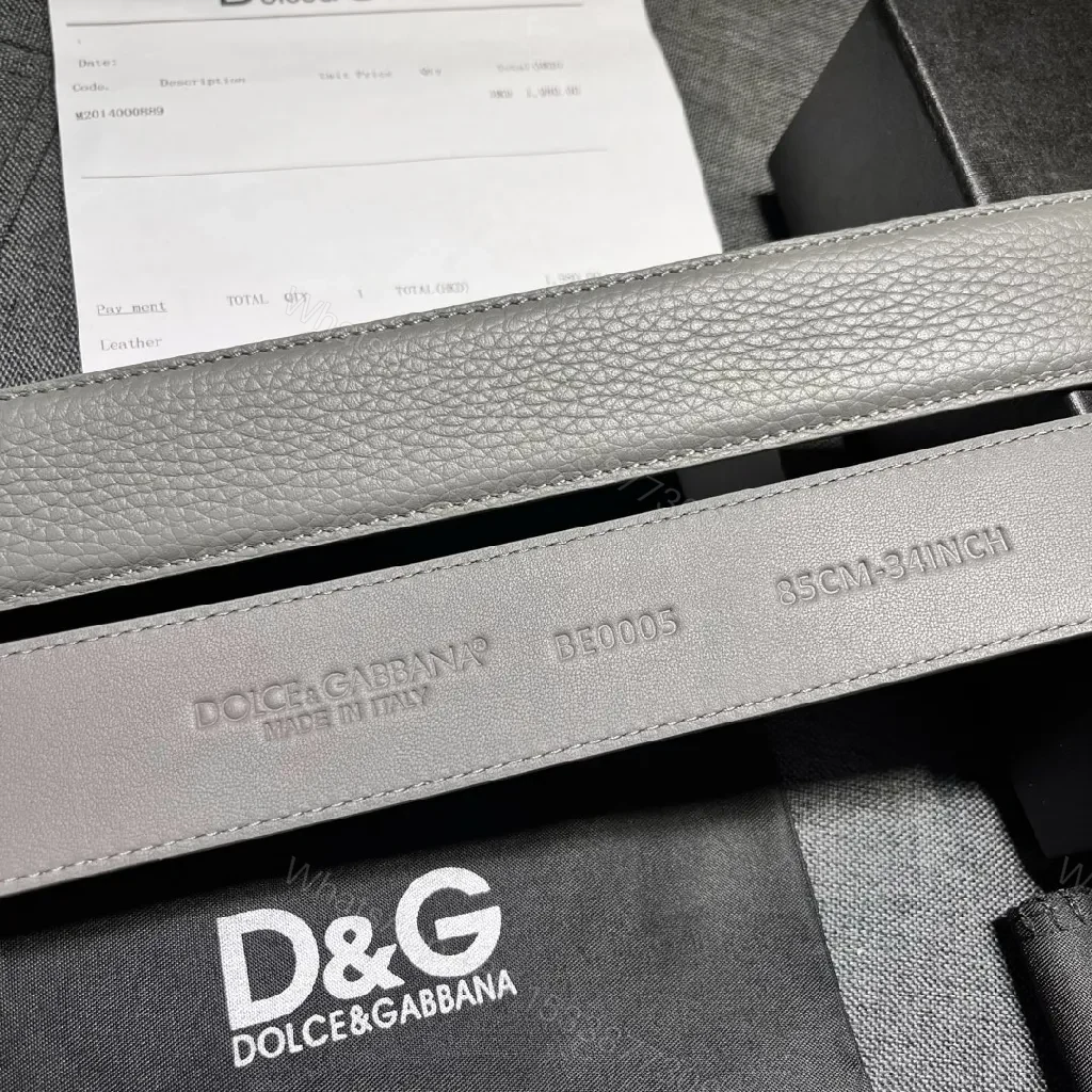View 8 of Textured Leather Belt Duo with GG Buckle—Modern Comfort Belt