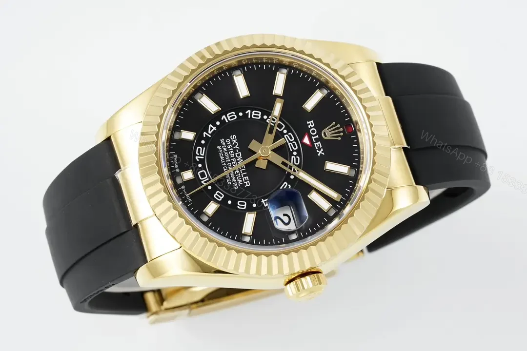 View 4 of Rolex Sky-Dweller Chocolate Dial Yellow Gold Oysterflex Ultimate 42MM 326238-0009