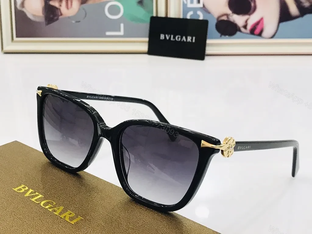 View 2 of Cream Ivory Acetate Sunglasses with BVLGARI Hardware - Luxe Pair