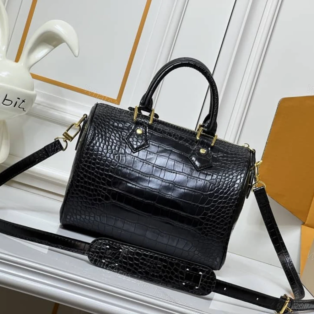 View 6 of Louis Vuitton Speedy Satchel Bag Black 25Cm