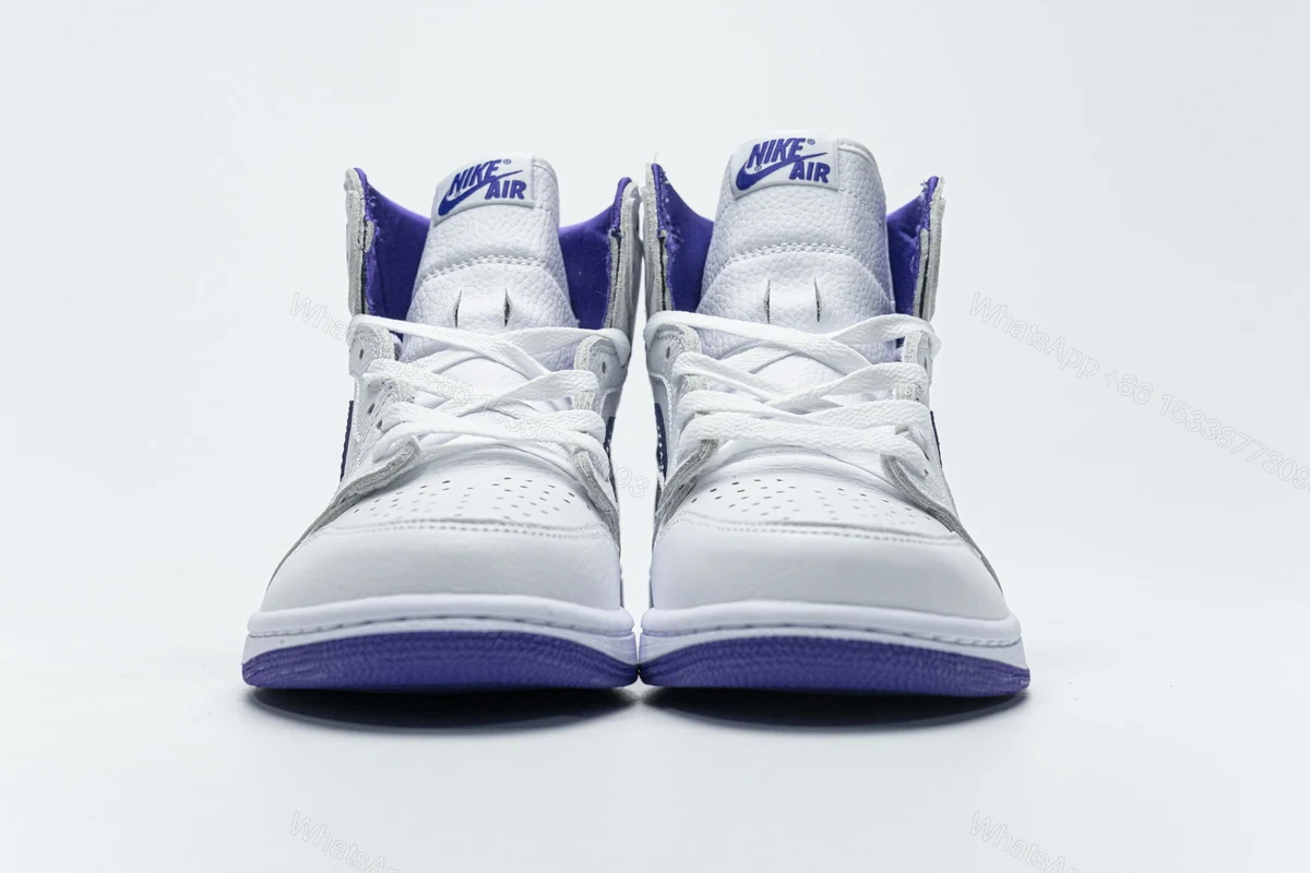 View 3 of Air Jordan 1 Retro High OG White Purple CD0461-151