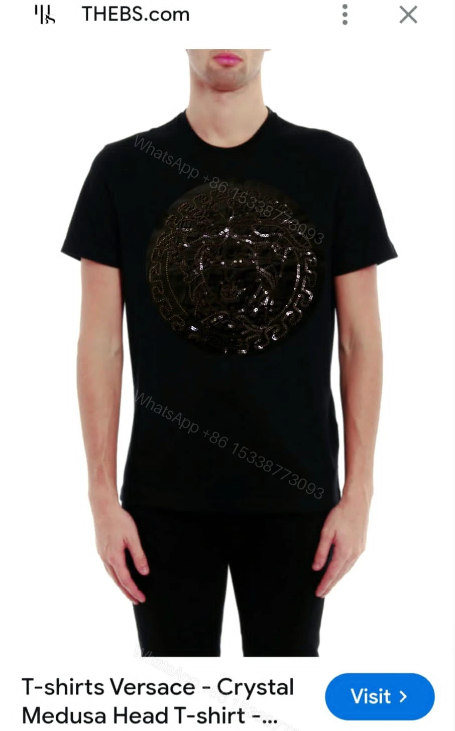 View 2 of FIRST COPY VERSACE COTTON ROUND NECKS ( UNISEX )