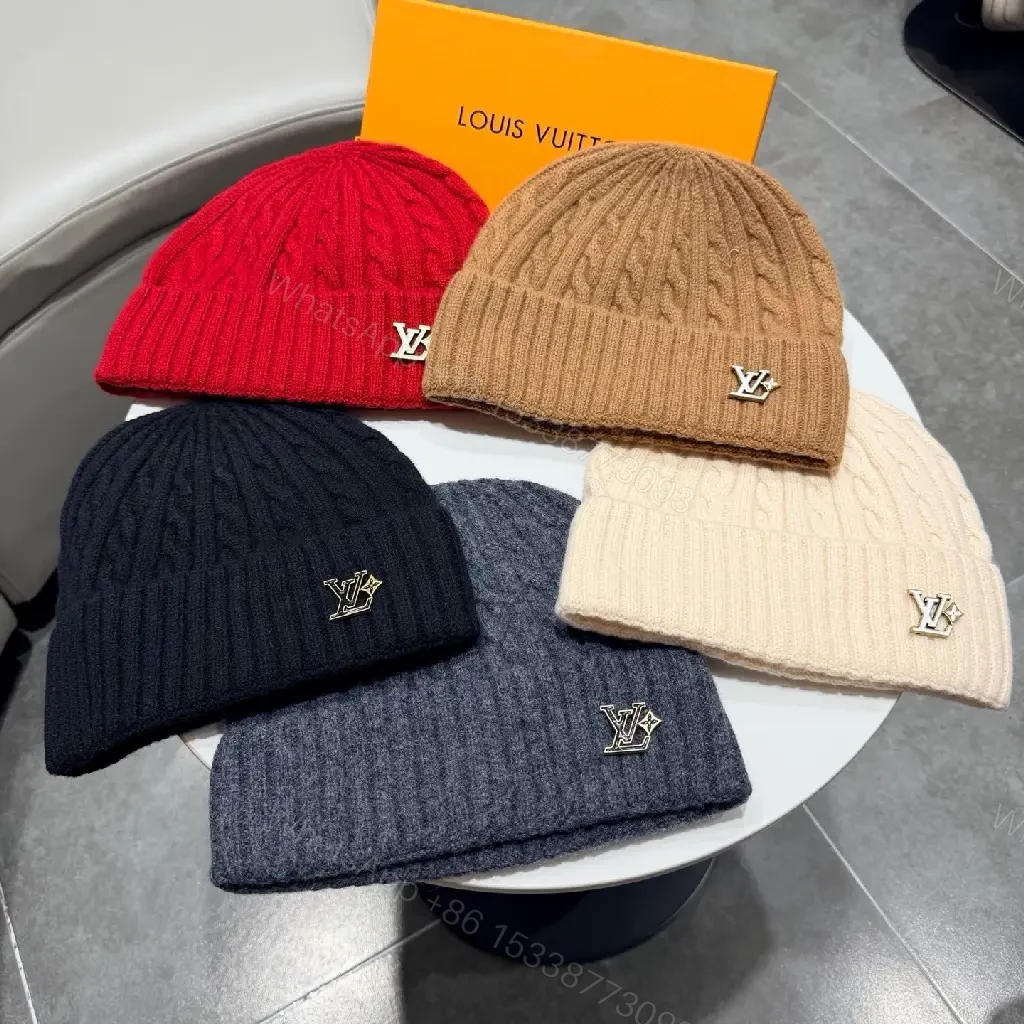 View 5 of Charcoal Wool Knit Beanie, Luxe-Style, Signature Pin