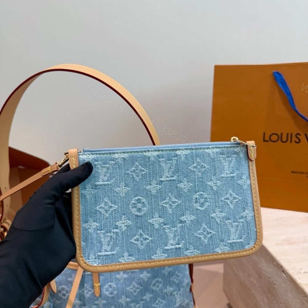 View 6 of Louis Vuitton Carryall PM Blue 30Cm
