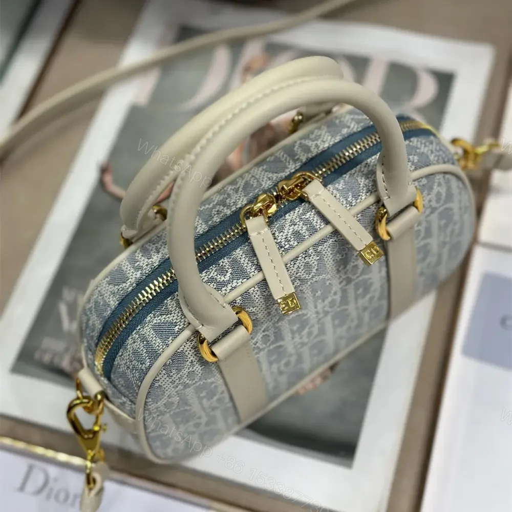 View 4 of 高仿Dior*D-Vibe系列S238M925白色印花手提單肩包白色Mini免檢版