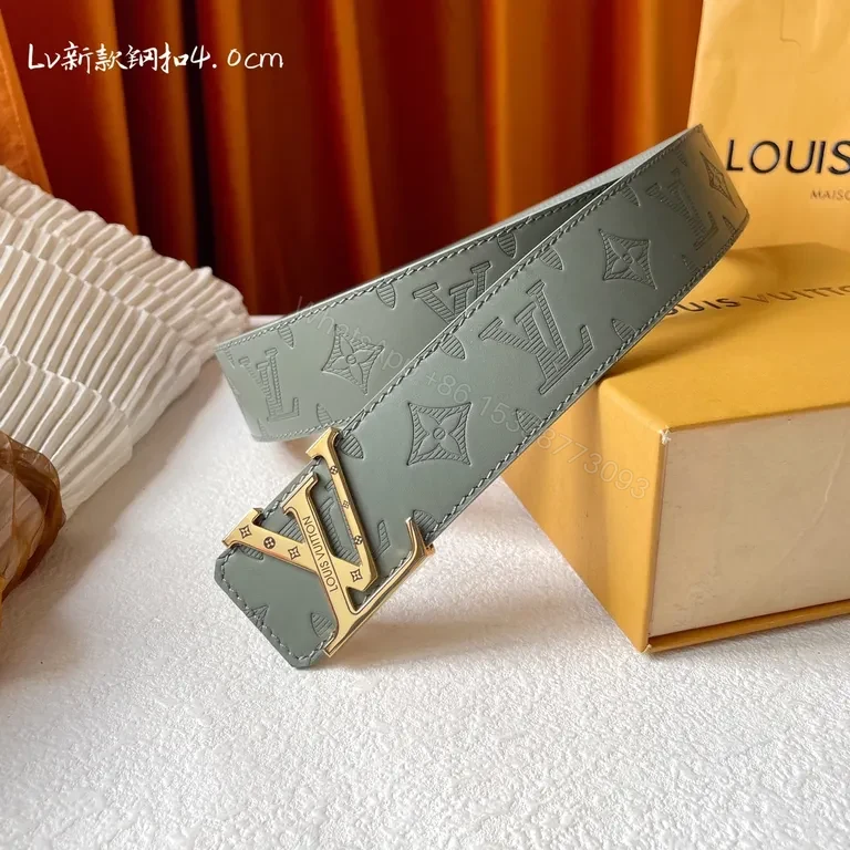 View 5 of Monogram Gray Calfskin Belt â€“ Subtle Luxury, Everyday Style