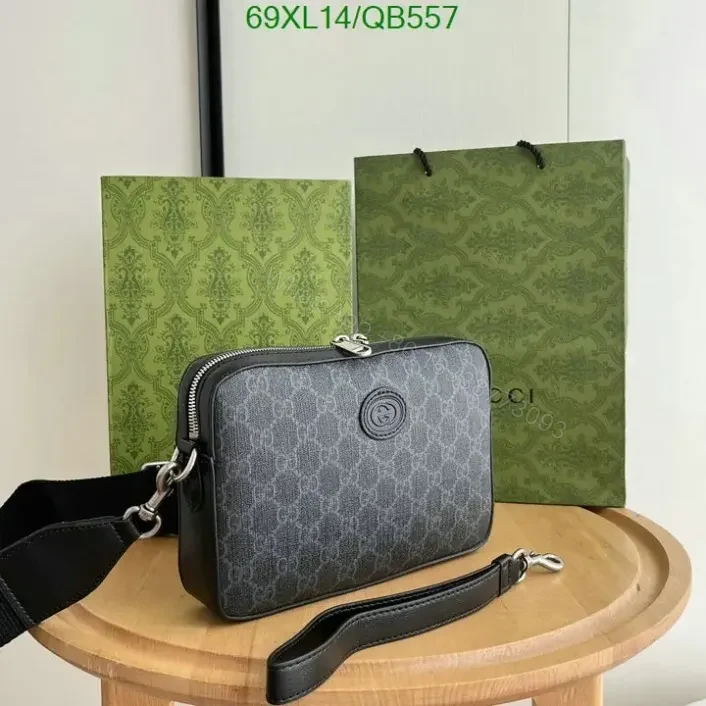 View 2 of Gucci Replica Interlocking G Prestige Messenger Bag QB557