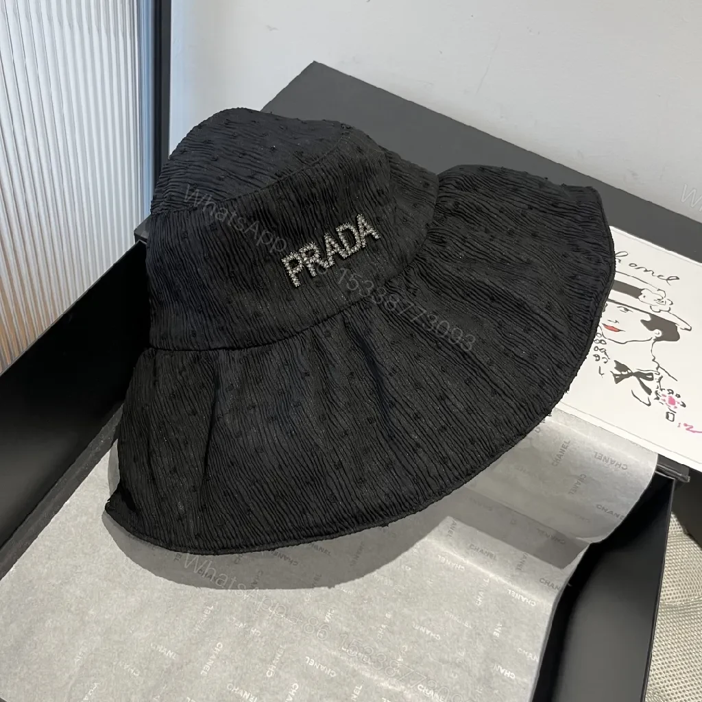 View 4 of Textured Black Crystal-Embellished Bucket Hat