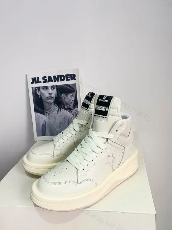 View 5 of Cream-White Leather High-Tops: Chic, All-Day Comfort Sneakers