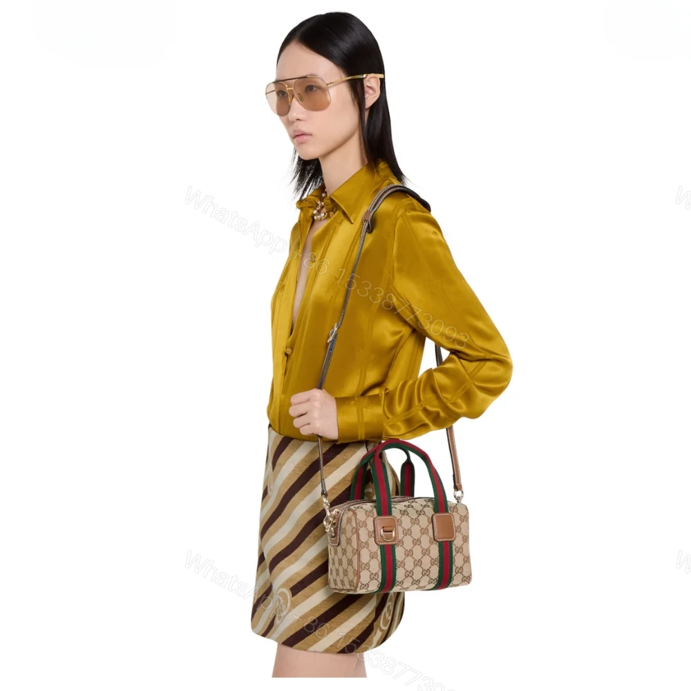 View 5 of Gucci Mini GG Handbag Beige And Brown GG Canvas 20Cm