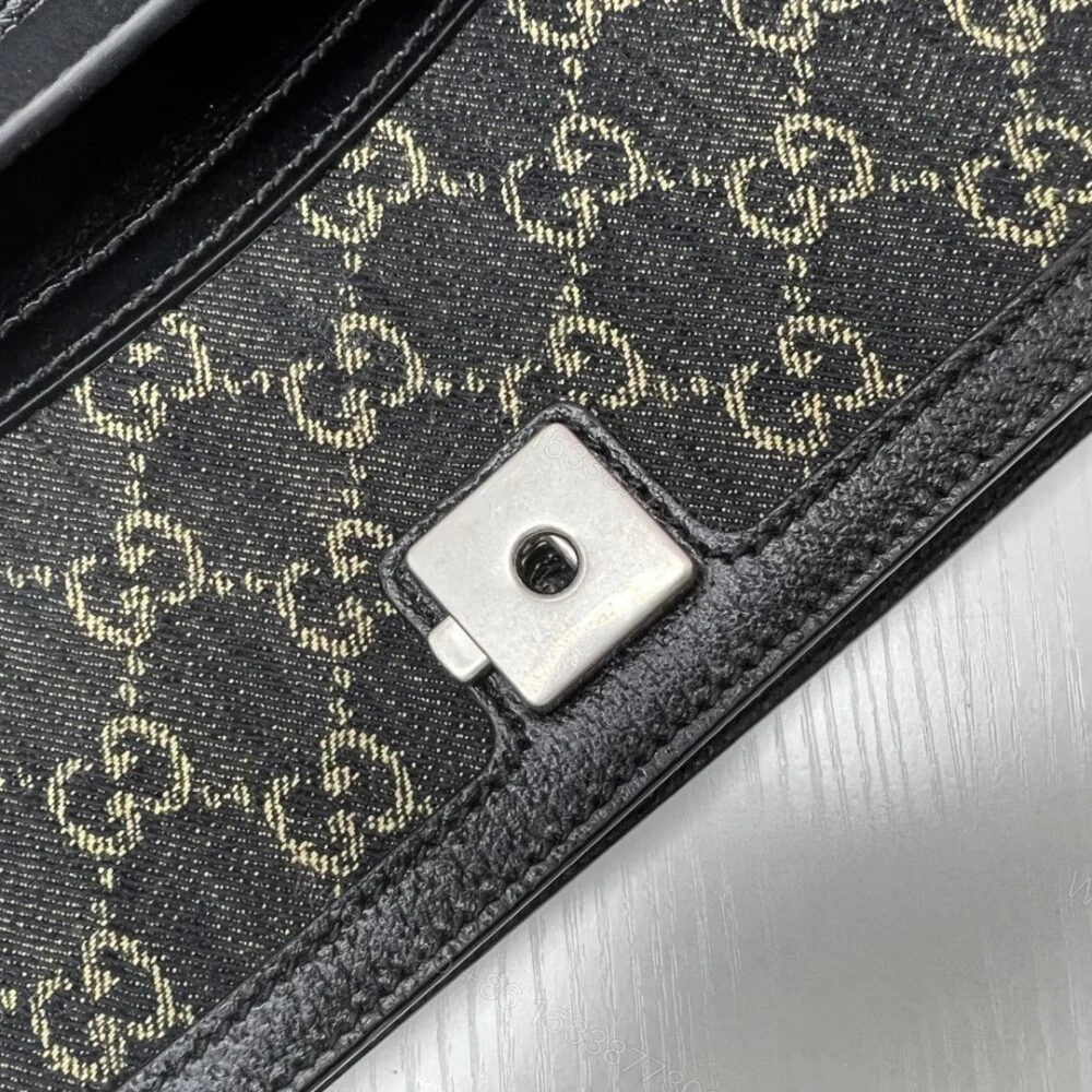 View 4 of Gucci Dionysus Small GG Shoulder Bag Black And Ivory 25Cm