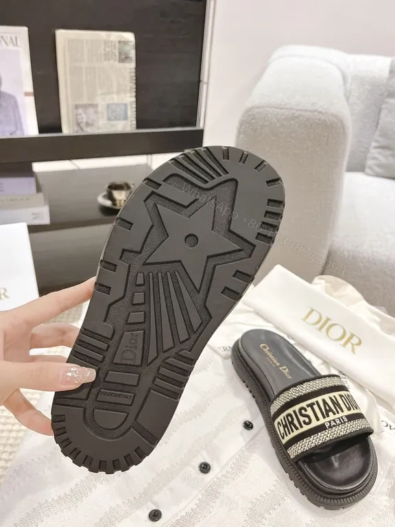 View 8 of Chic Dior-Inspired Slide Sandals â€“ All-Day Comfort