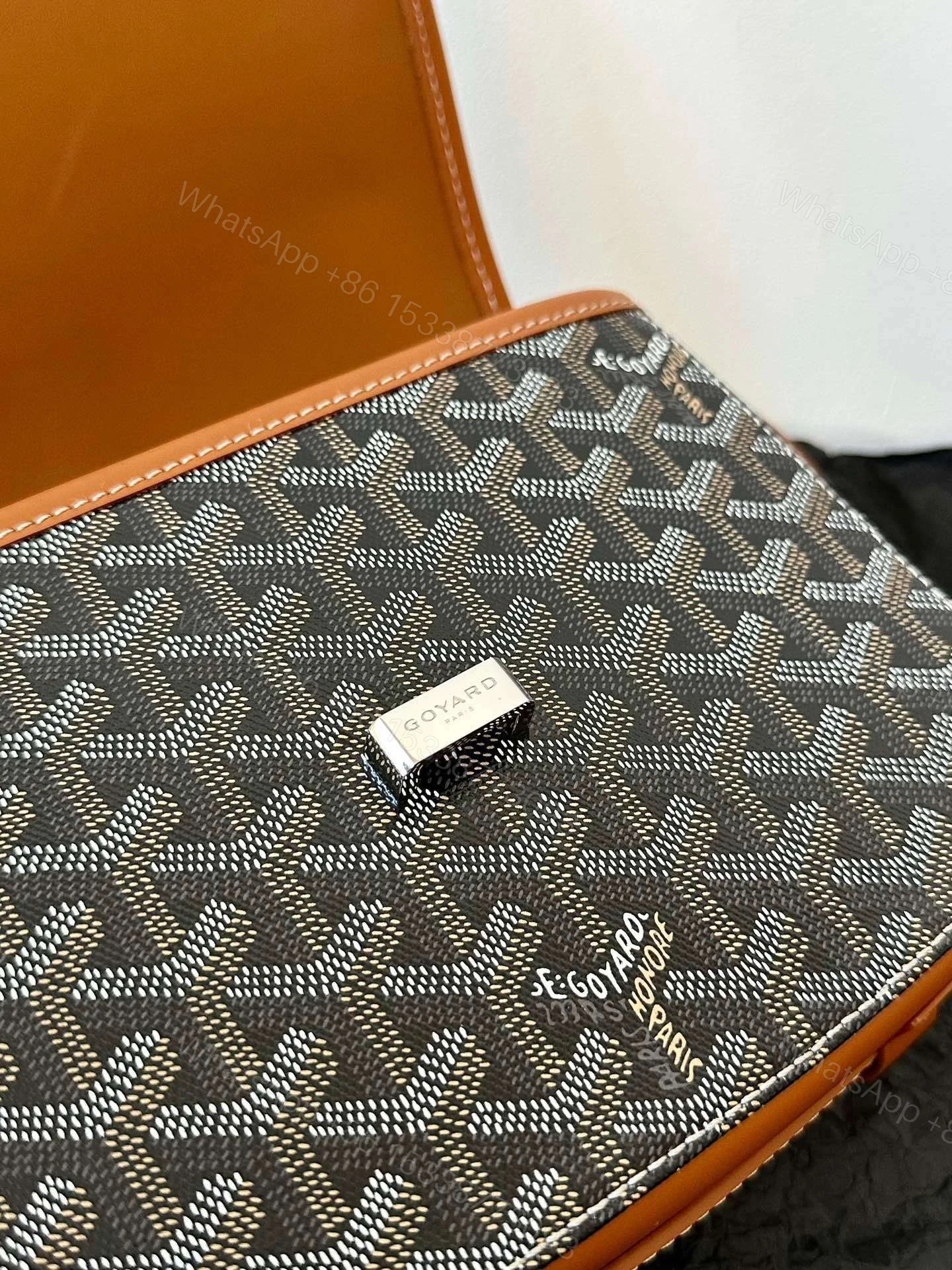 View 4 of Goyard Super Premium Women’s Handbag Orange Leather Pattern 22x16x7cm