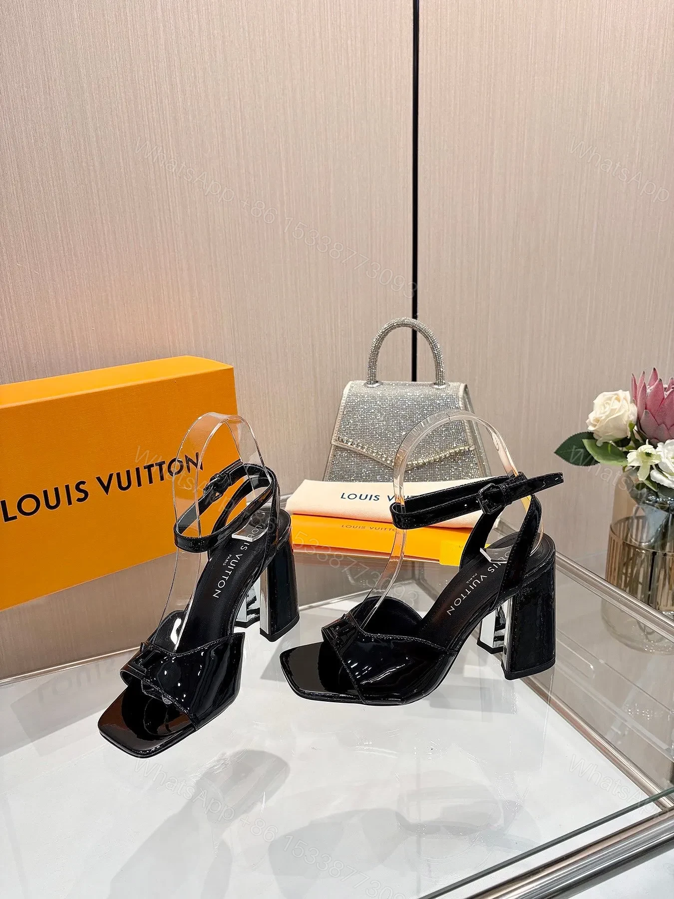 View 5 of LV Women Black Patent Leather Heels