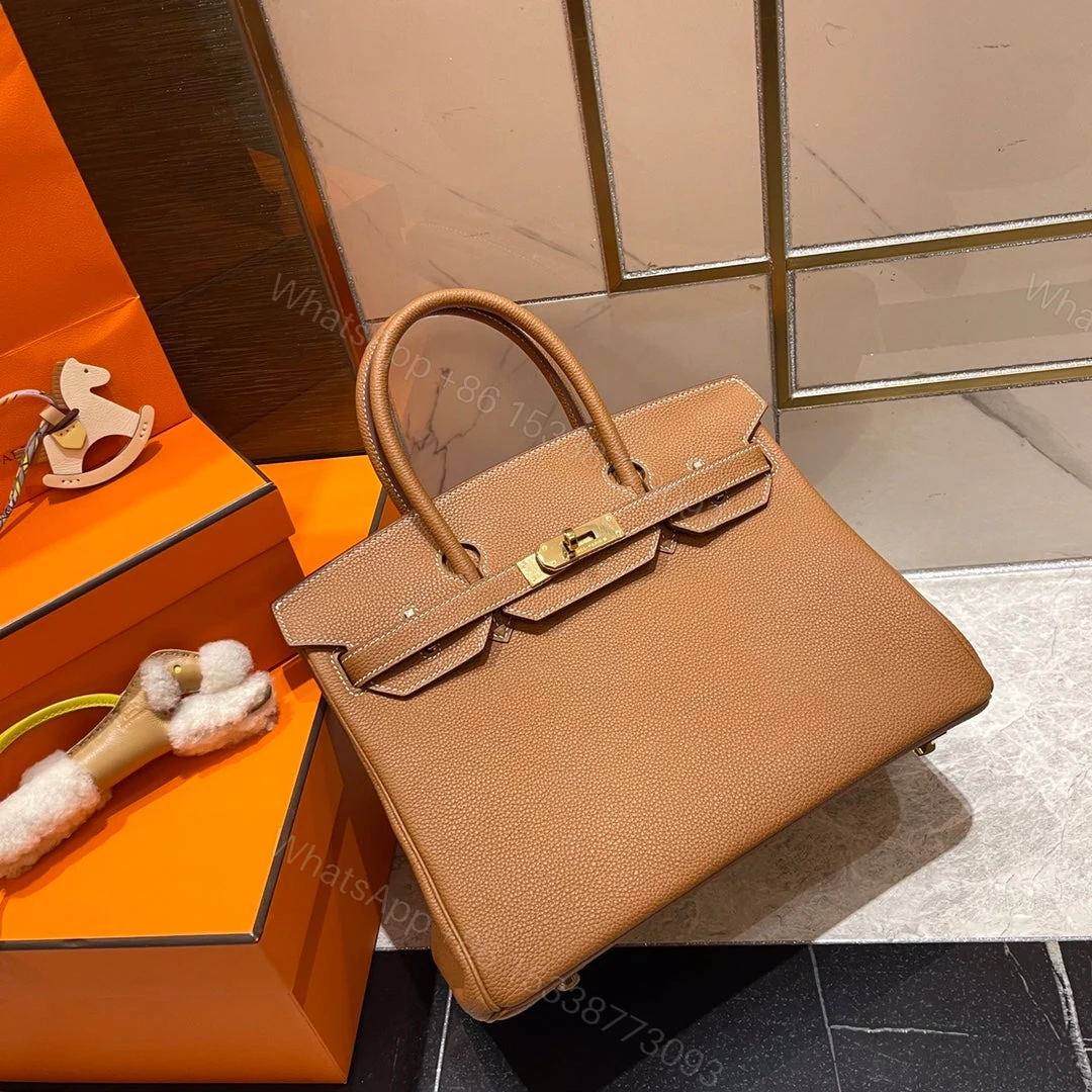 HEMRES BIRKIN 30CM GOLD TOGO LEATHER GOLD HARDWARE — view 1