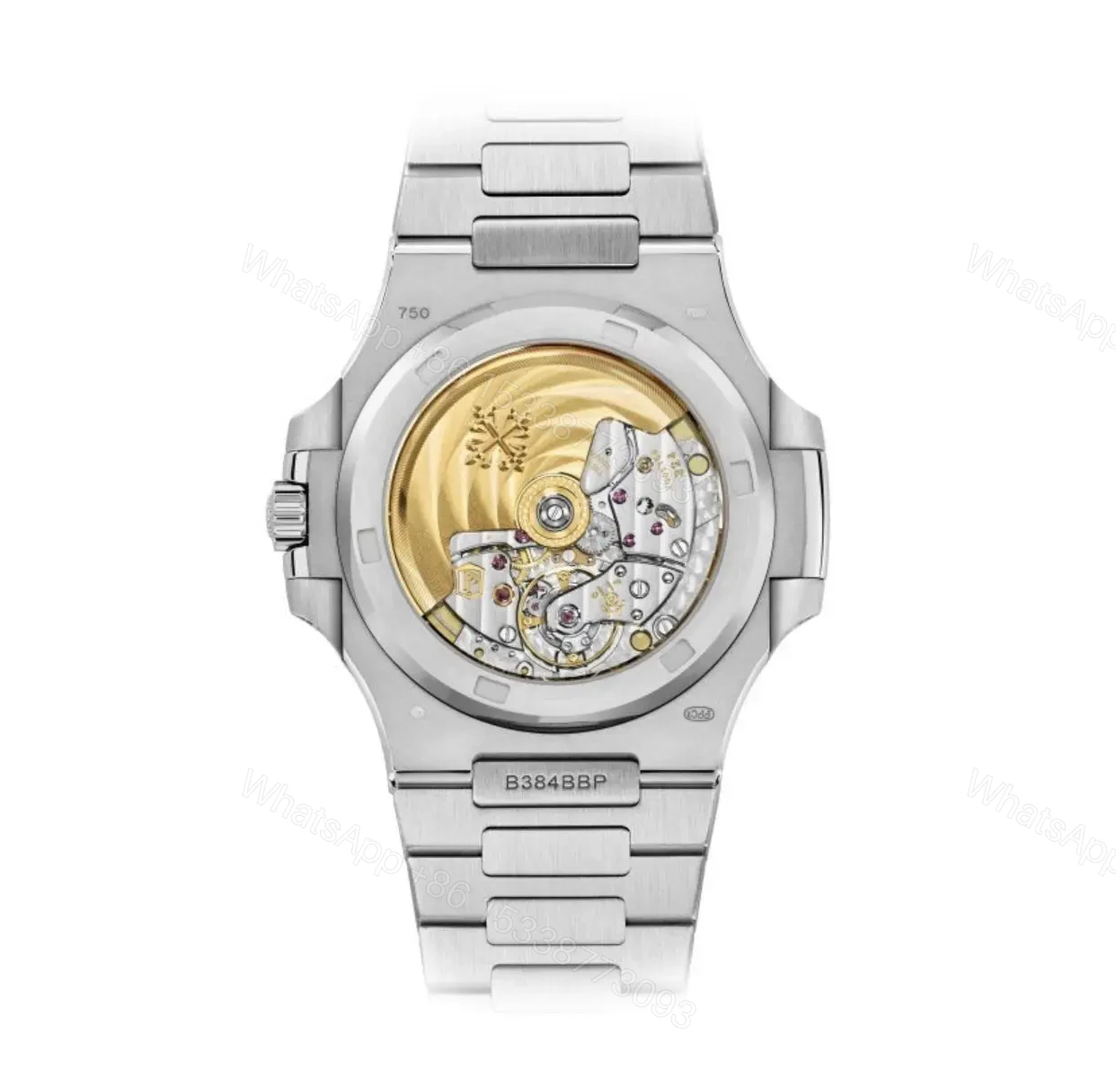 View 4 of Swiss Clone Replica Patek Philippe Nautilus Jumbo 5719 Full Diamonds