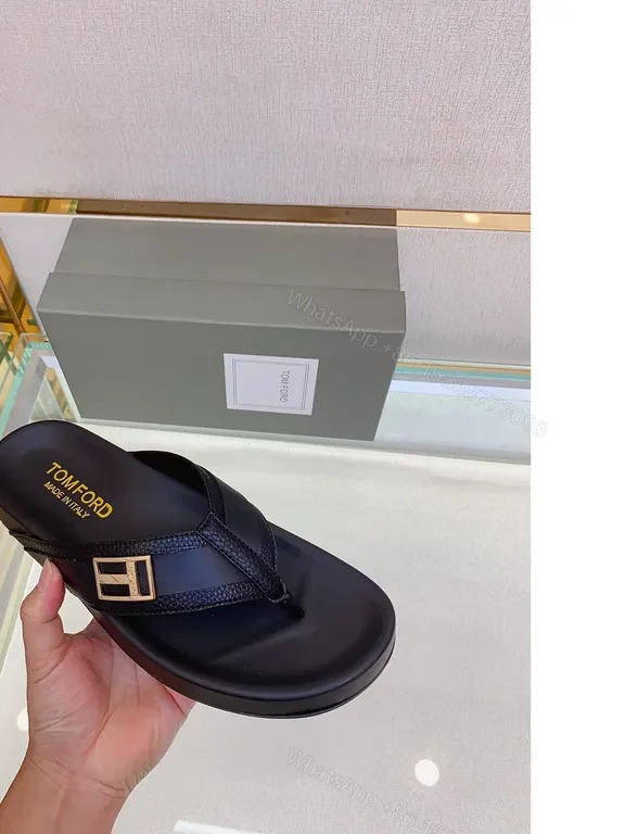 Sleek Black Leather Sandal with Gold Buckle - All-Day Comfort — view 1