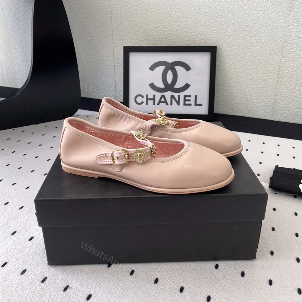 View 2 of 高仿Chanel*G45778M圓頭塔扣芭蕾舞鞋粉色免檢版