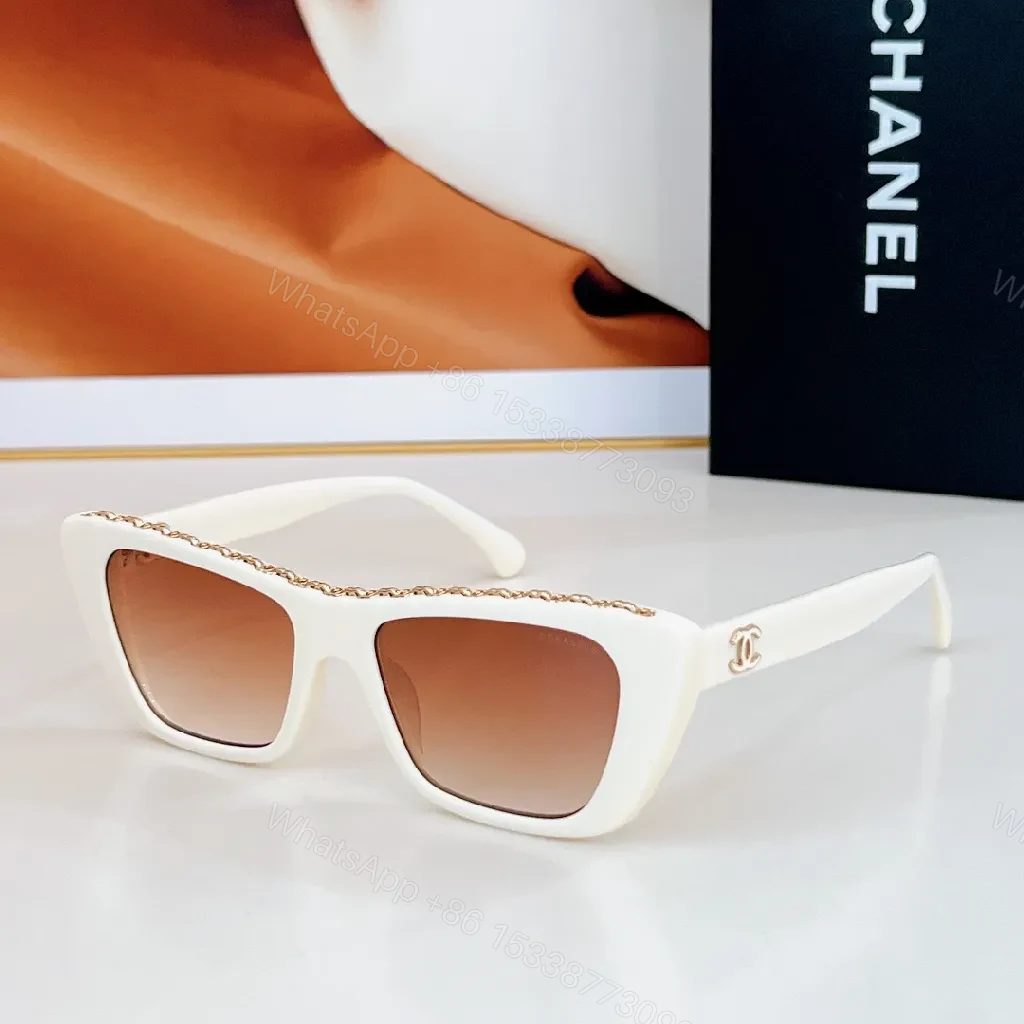 View 2 of Chanel-Inspired Diamond-Accent Cat-Eye Sunglasses, Navy Acetate, Luxury