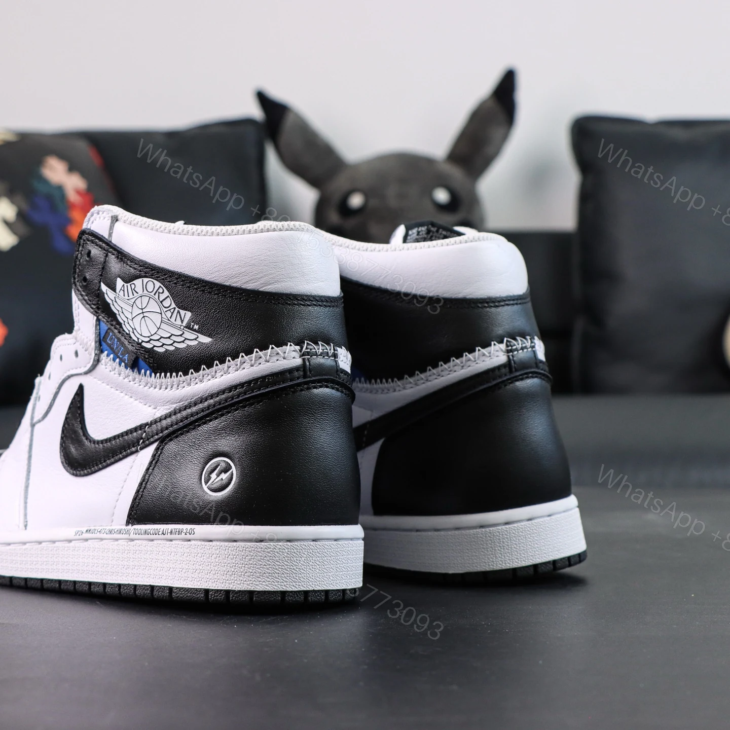 View 5 of Union LA x Fragment Design x Jordan 1 High White Black Reps