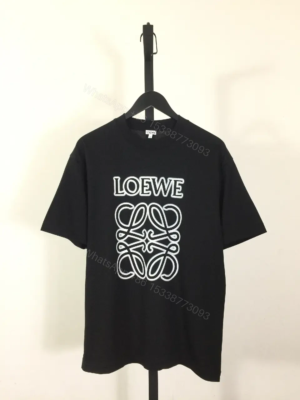 Bold Logo Graphic Tee - Premium Cotton-Blend Black T-Shirt — view 1