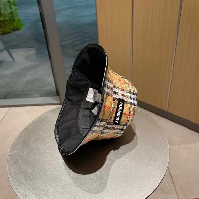 View 6 of Iconic Check Bucket Hat â€” Luxury Comfort & Versatility