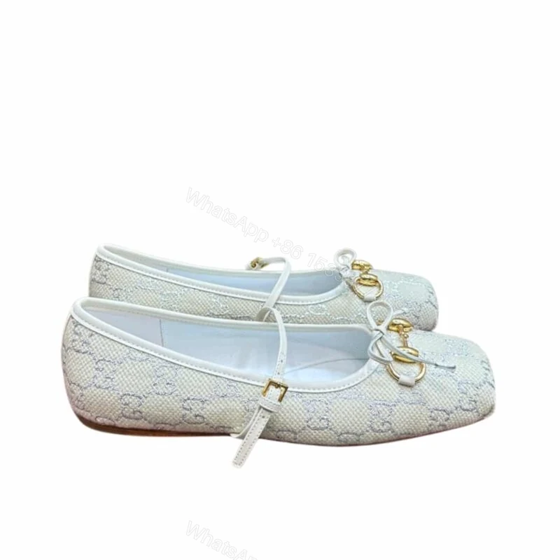 View 8 of GUCCI WOMEN’S HORSEBIT BALLET FLAT WHITE