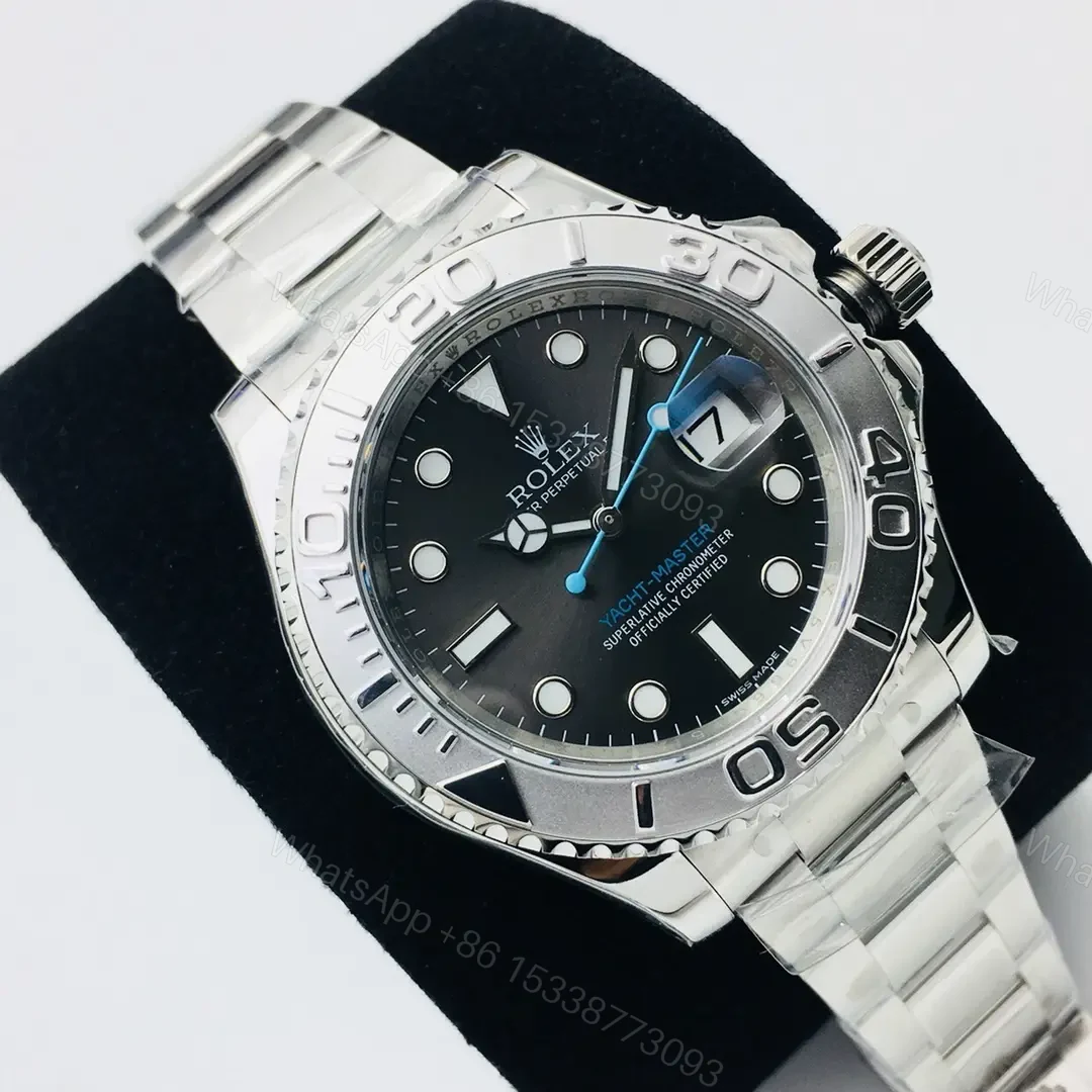 View 2 of Rolex Yacht-Master 40 Gray Dial Blue Accents 126660-0002