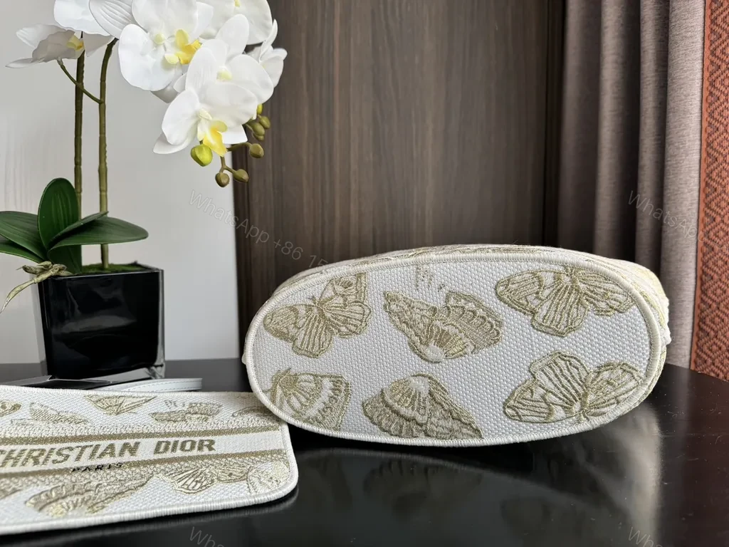 View 4 of Ivory Jacquard Tote: Dior-Inspired Logo, All-Day Luxe