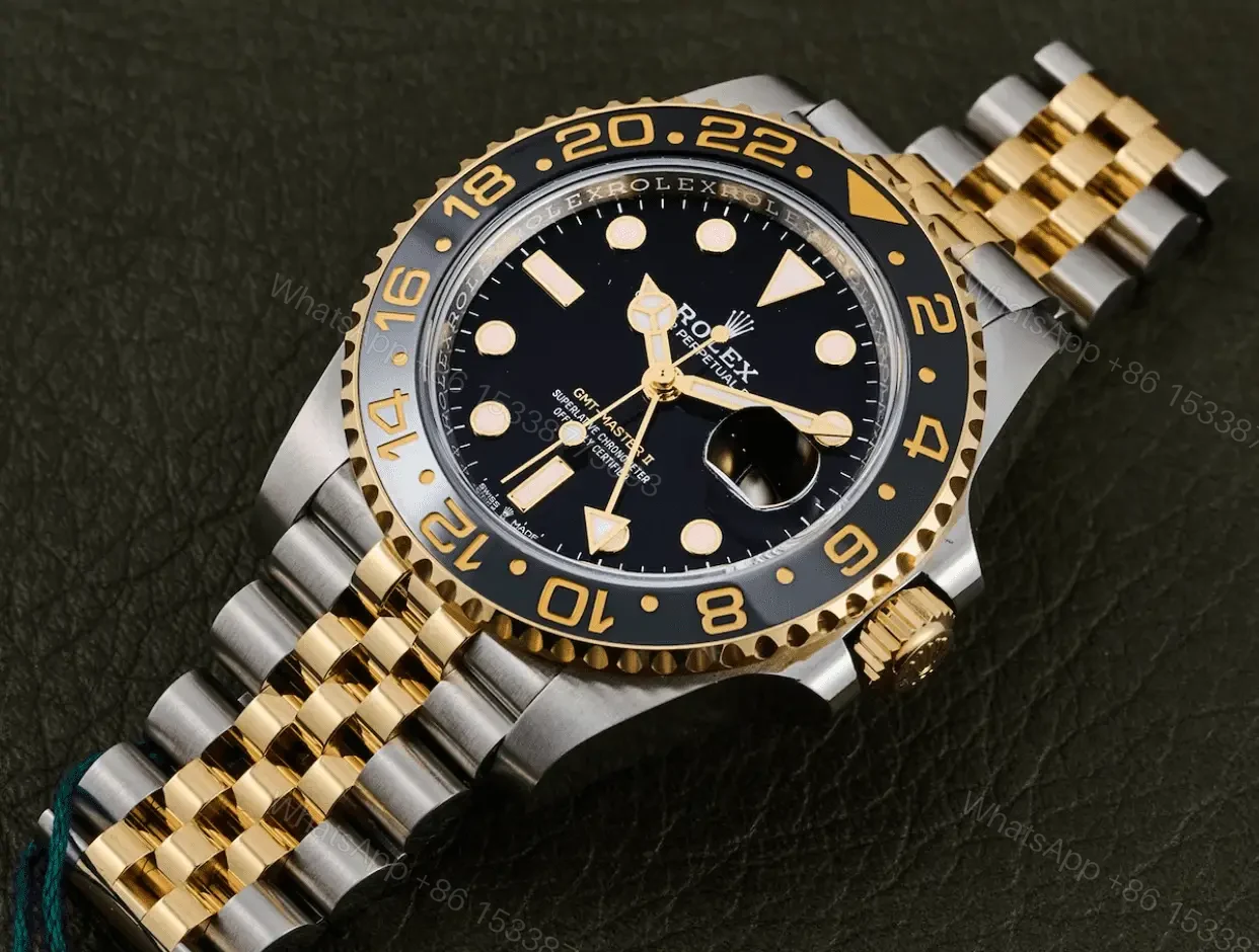 View 17 of 2023 GMT-Master 2 Silver Gold Replica Clone Watch