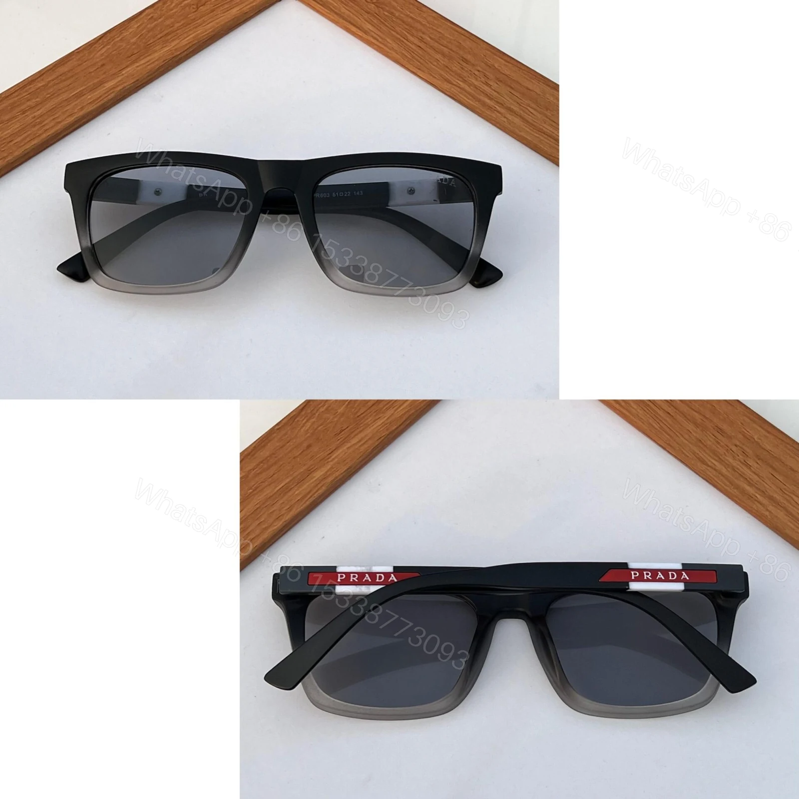 View 8 of Prada Sunglasses Black Grey