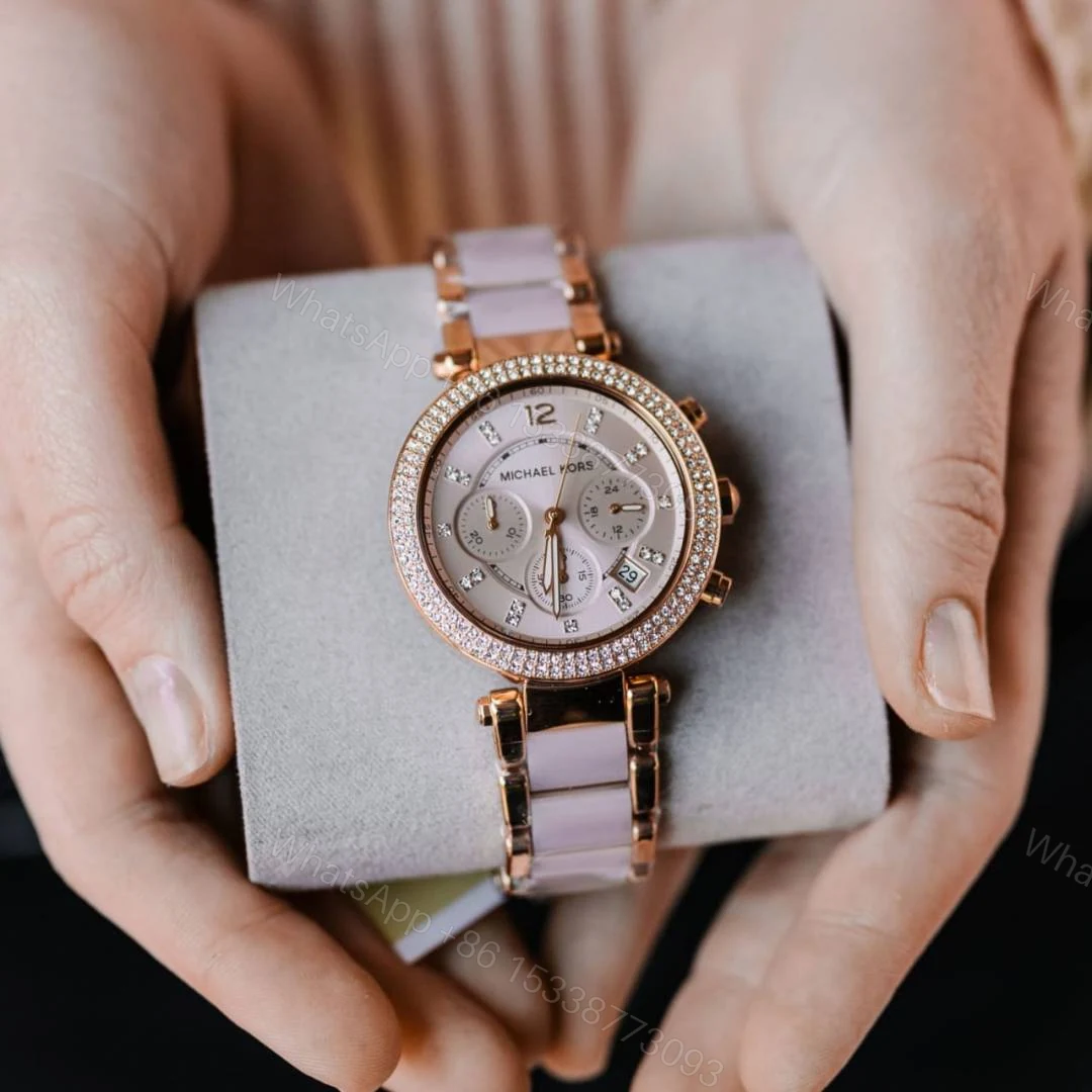 First Copy Michael Kors Parker Semi Japan Watch For Women Rose Gold — view 1