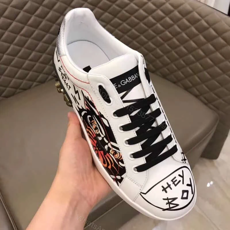 View 7 of DOLCE & GABBANA PORTOFINO SNEAKERS WITH APPLIQUS – DG019