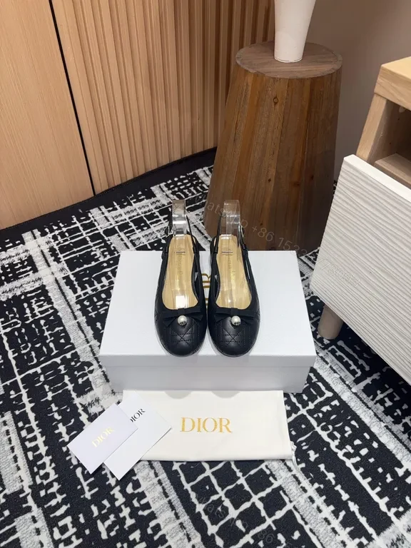 View 9 of Elegant Pearl-Detail Quilted Slingback Heels â€“ Dior-Inspired Luxe Footwear