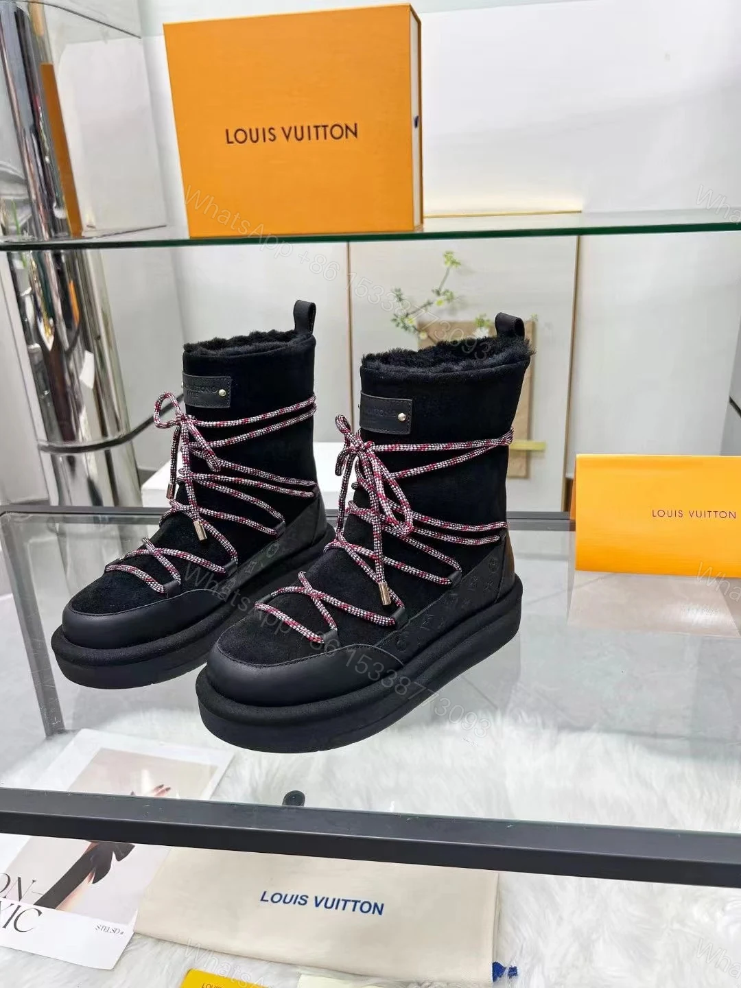 View 6 of LOUIS VUITTON ASPEN PLATFORM ANKLE BOOT BLACK 1AC75N