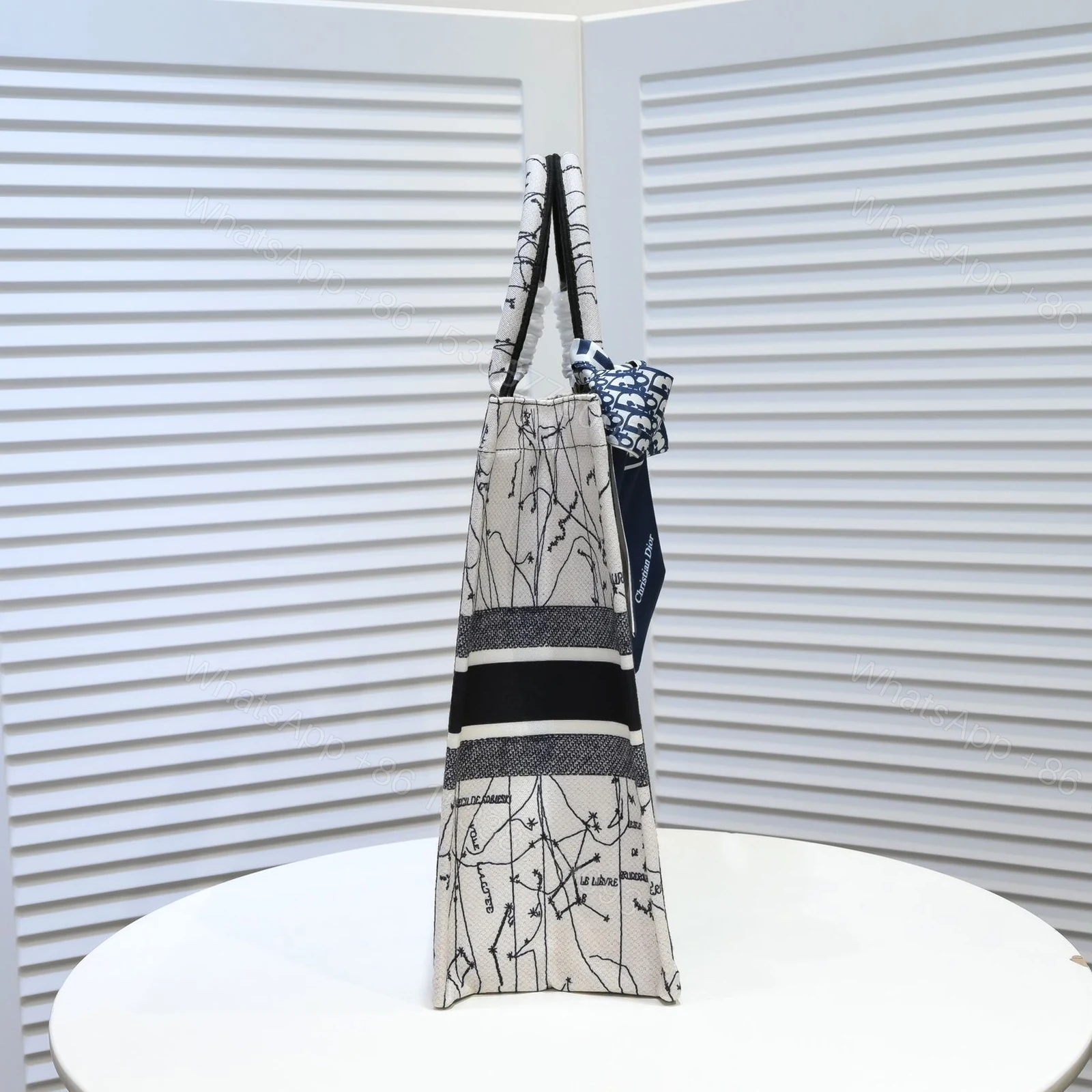 View 7 of Dior Book Tote Latte Multicolor Dior Zodiac Embroidery