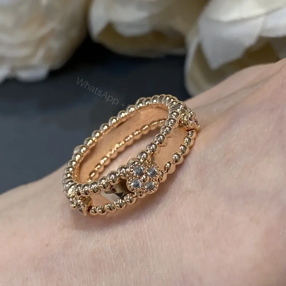 View 5 of 高仿首飾VanCleef&Arpels*RPJMY00鑲鑽萬花筒戒指玫瑰金