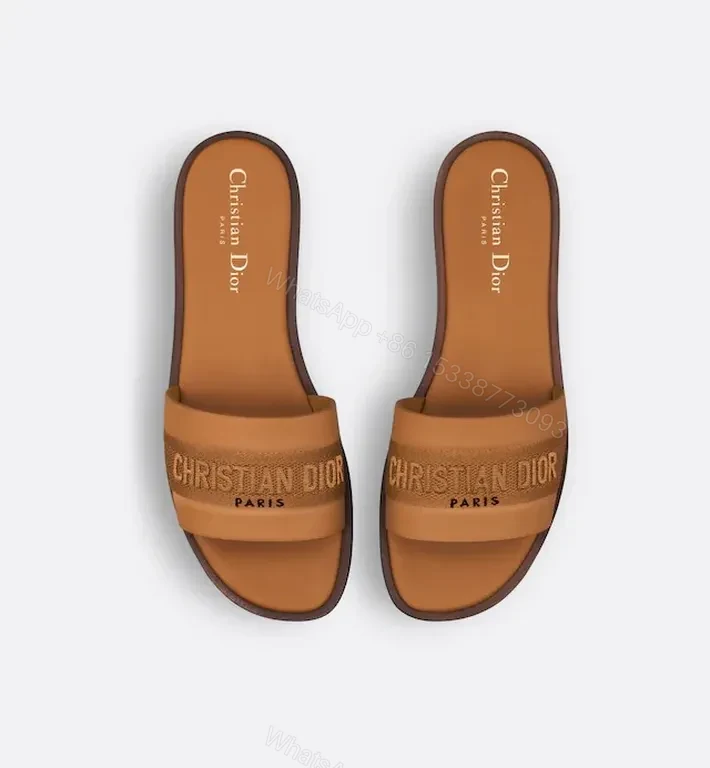 Minimalist Dior Sandals: Leather, Logo Band, Everyday Luxury — view 1