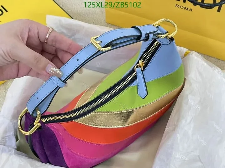 View 6 of Fendi Multicolor Fendigraphy Small Leather Handbag ZB59952