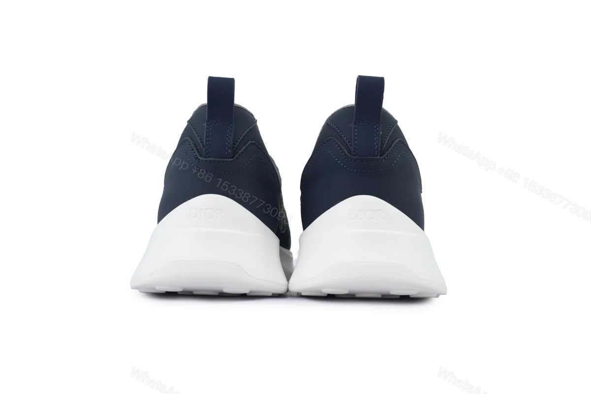 View 2 of Dior B25 Runner Navy Blue Oblique Jacquard 3SN299ZIR_H561