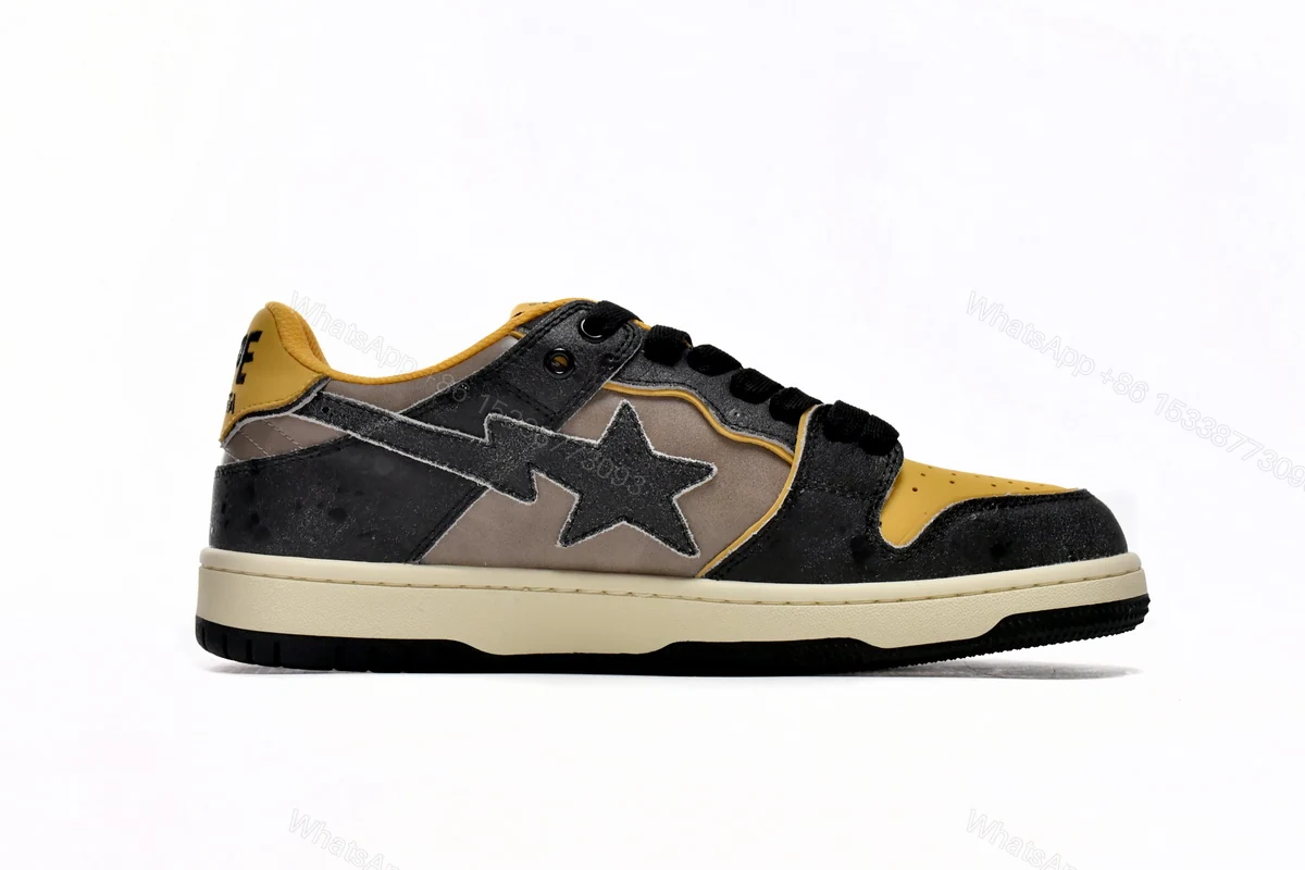 View 2 of Bape Sk8 Sta Low Make old Black and Yellow 1120-291-021(BapeSta)