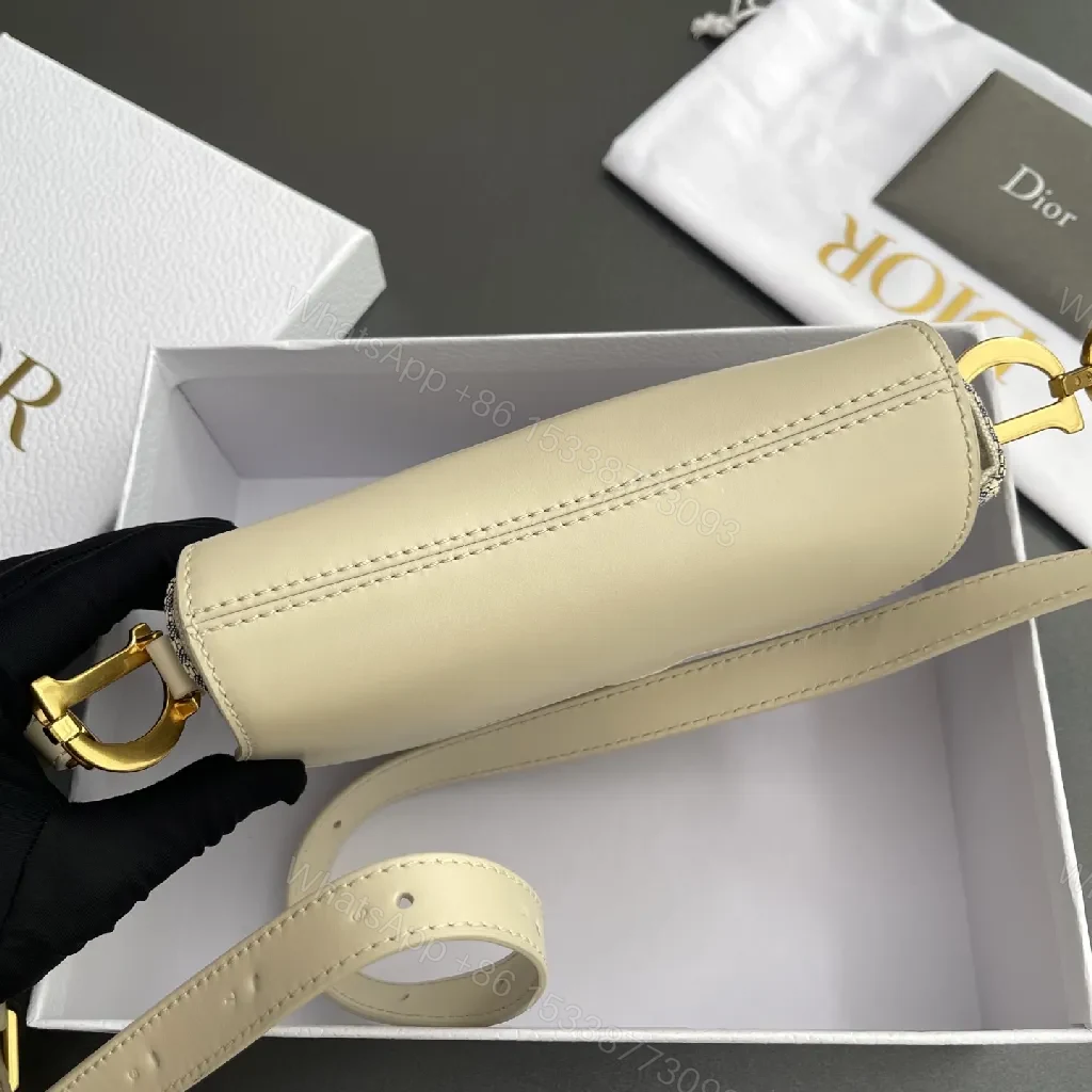 View 2 of Chic Textured Saddle Bag: Modern Luxe Shoulder Bag